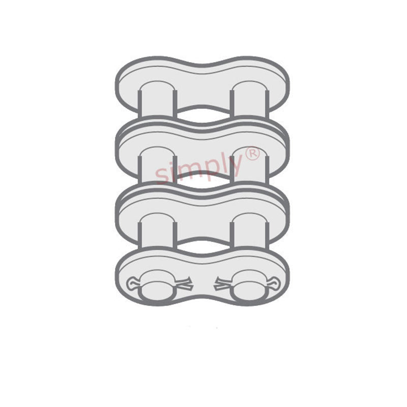 Renold Blue Box 40-3-NO58 ANSI / AS Triplex Chain Cottered Connecting Link 1/2 inch Pitch