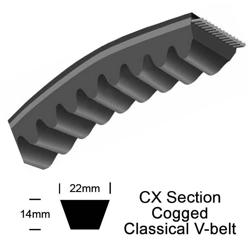 SWR CX53 Raw-Edge Cogged V-Belt - Allow 1-2 Days - Contact Us For Faster Delivery
