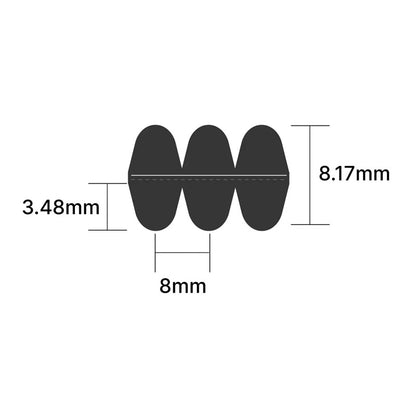 DD680-8M-50 Continental Double-Sided Timing Belt 50mm Wide 8mm Pitch 85 Teeth