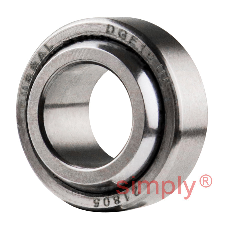 Durbal DGE10-UK Maintenance Free Steel / PTFE Lined Spherical Plain Bearing 10x19x9mm