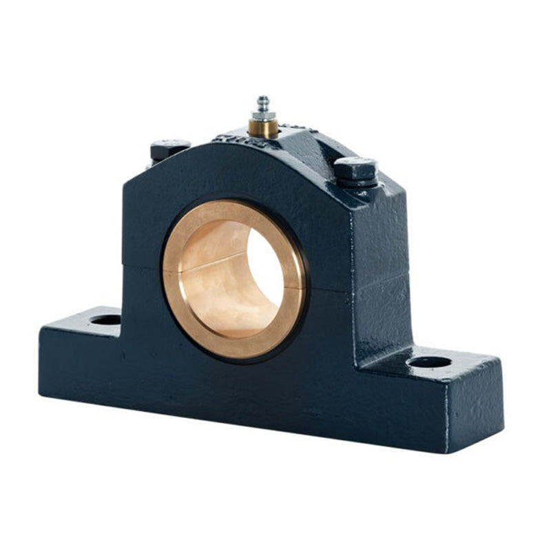 Major Brand DIN505-130M Medium Duty Metric Split Cast Iron Two Bolt Pillow / Plummer Block Housing with 130mm Bore Gunmetal Bush Insert - Allow 3-4 Weeks