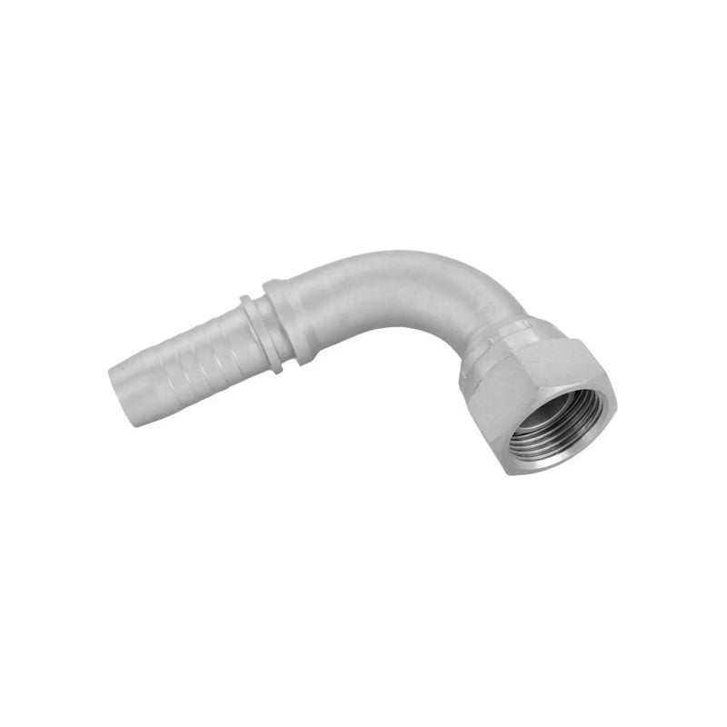 FLEXEQUIP/VOSS 2 inch BSP Female Two Piece Hose Fitting with O-Ring 90 Degree Angle 60 Degree Cone and 27mm Crimp Nut - Allow 2-3 Days