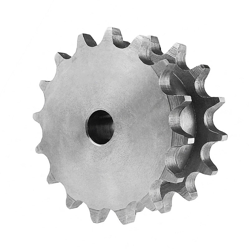15 Tooth 06B Pilot Bore Double Simplex Sprocket for 3/8 inch Pitch Chain