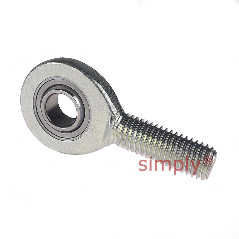 Fluro EAL15D Left Hand Zinc Plated Steel / Steel Maintenance Free Male Plain Rod End M14 Thread