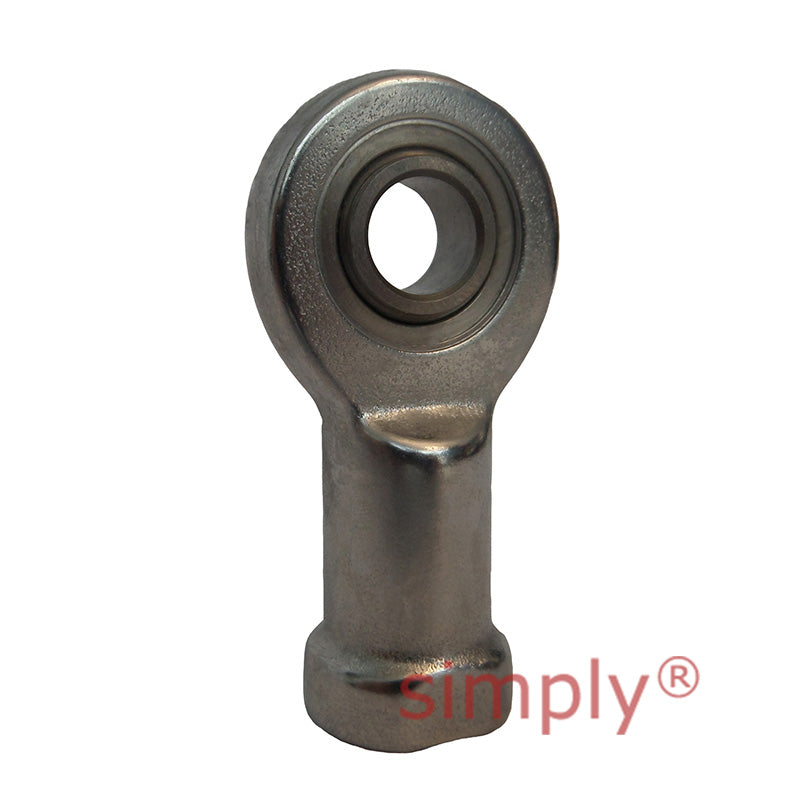 Fluro EI16DNIRO Right Hand Stainless Steel / PTFE Lined Maintenance Free Female Plain Rod End M16 Thread