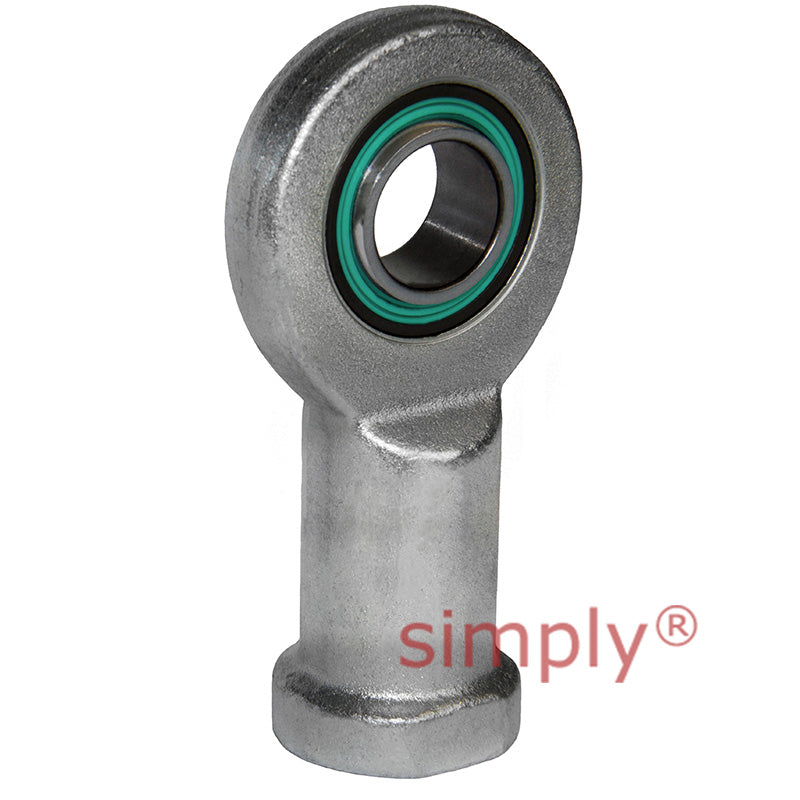 Fluro EIL80D2RS Left Hand Zinc Plated Steel Maintenance Free Female Plain Rod End M64x4 Thread