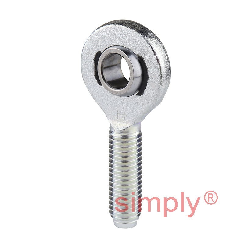 Durbal EM25-20-501 Maintenance Free Right Hand Metric Steel / PTFE Lined Male Rod End M24x2 Thread