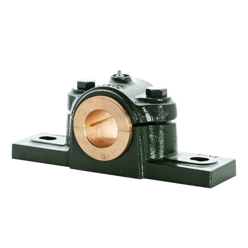 Major Brand EN40M Metric Split Cast Iron Two Bolt Pillow / Plummer Block Housing with 30mm Bore Gunmetal Bush Insert - Allow 3-4 Weeks