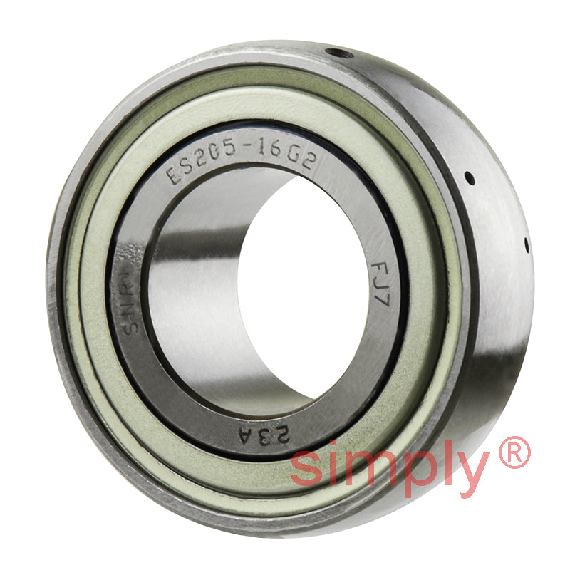 SNR ES205-16G2 Imperial Flatback Spherical Outer Bearing Insert 1 inch Bore 52mm Outside Diameter with Eccentric Collar