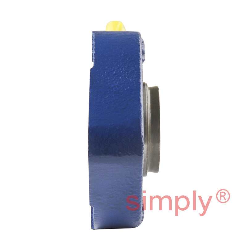 SNR ESFD205 Metric Two Bolt Cast Iron Oval Housing with 25mm Bore Eccentric Collar Insert