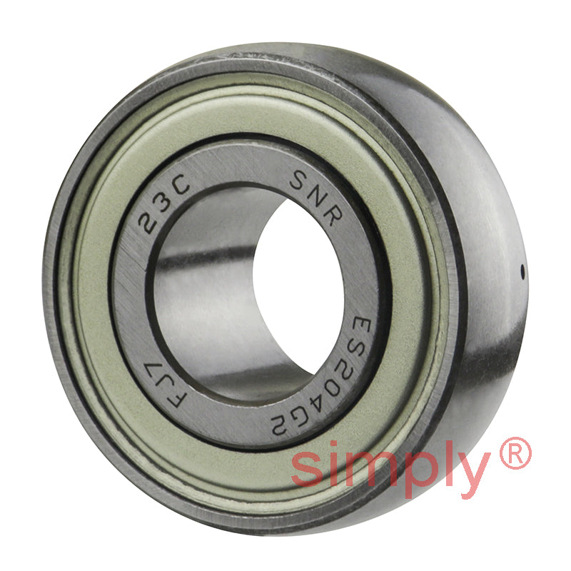 SNR ESPFL204 Metric Two Bolt Oval Pressed Steel Bearing Housing with 20mm Eccentric Collar Insert