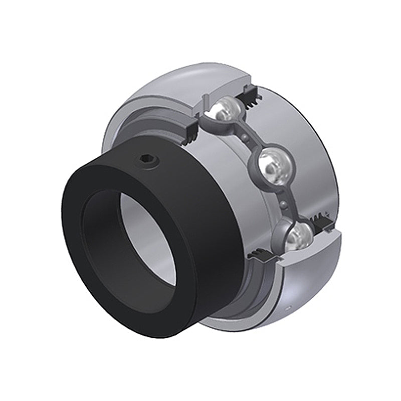 SNR EX318G2L3 Metric Full Width Spherical Outer Bearing Insert 90mm Bore 190mm Outside Diameter with Eccentric Collar and Triple Lip Seals - Allow 2-3 Days
