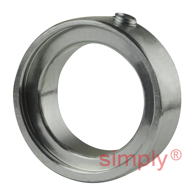 SNR EXFLE207L3 Metric Two Bolt Cast Iron Oval Housing with 35mm Bore Eccentric Collar Insert with Triple Lip Seal