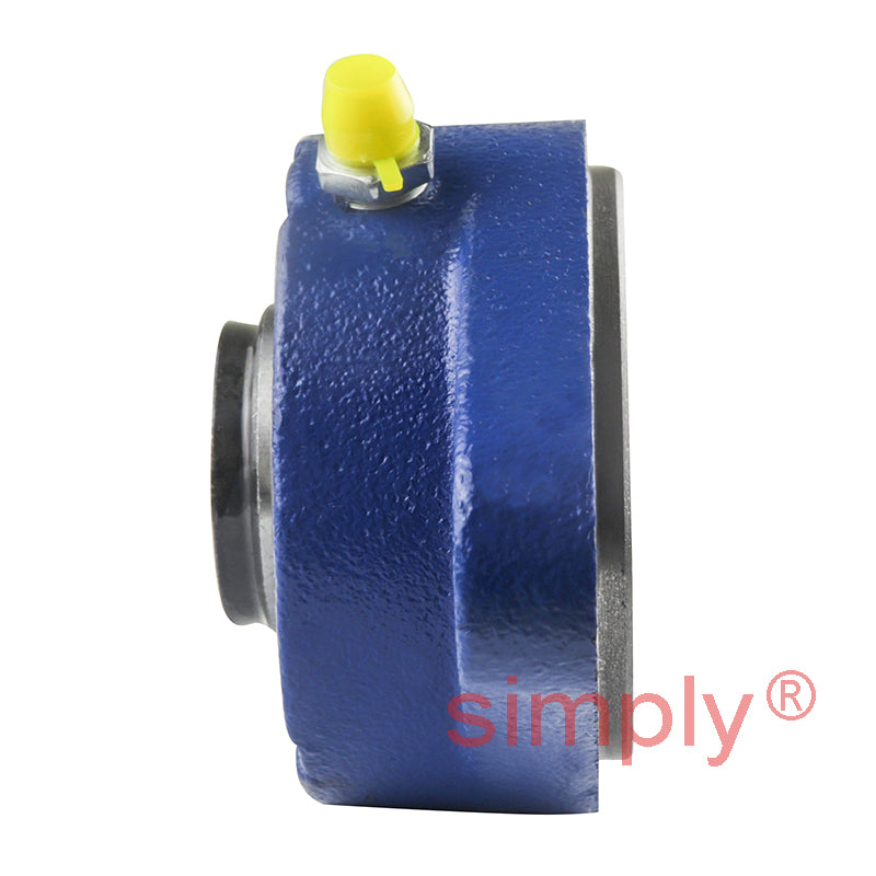 SNR EXFLZ205 Metric Two Bolt Cast Iron Oval Housing with 25mm Bore Eccentric Collar Insert