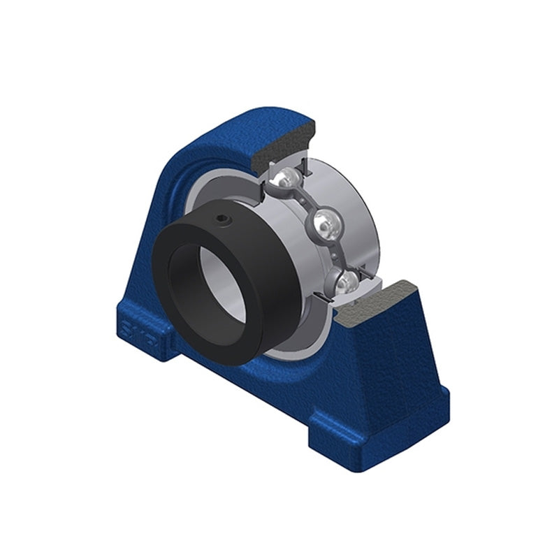 SNR EXPAE206L3 Threaded Base Small Footprint Metric Pillow / Plummer Block Housing with Eccentric Collar Insert 30mm Bore and Triple Lip Seal - Allow 2-3 Days