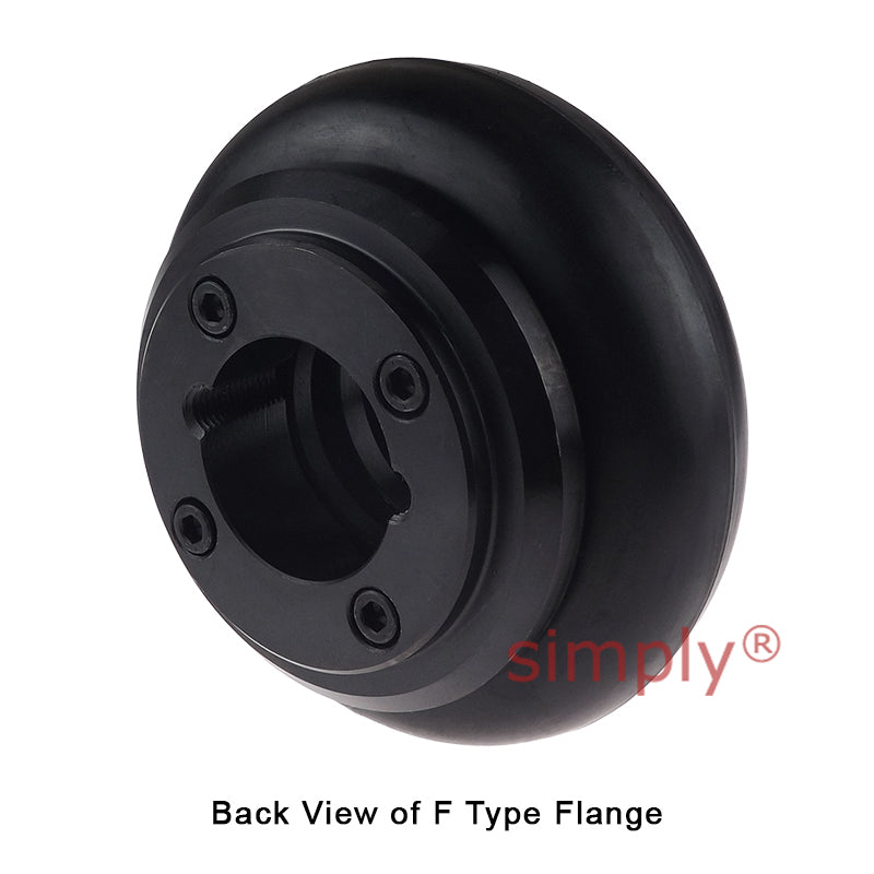 Major Brand F50F/F50B Inner Facing Taper Bore/Pilot Bored Type Tyre Drive Coupling Assembly with Natural Rubber Tyre