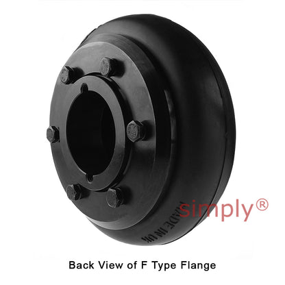 Major Brand F80F/F80F Inner Facing Taper Bores Type Tyre Drive Coupling Assembly with Fire Resistant Antistatic (F.R.A.S) Tyre