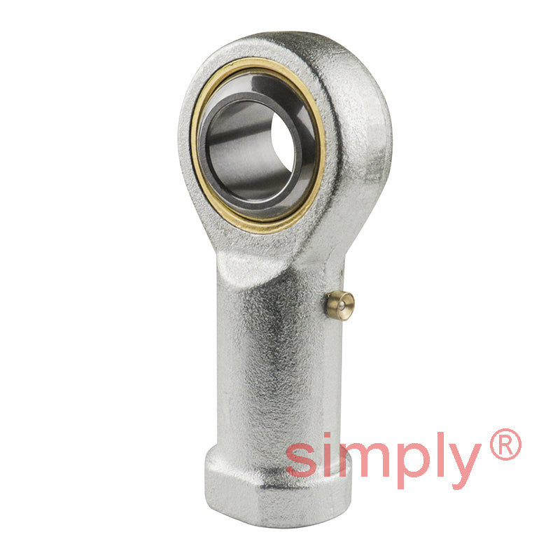 Dunlop FB-16CG Right Hand Metric Steel / Bronze Lined Maintenance Required Plain Female Rod End M16x1.6 Thread