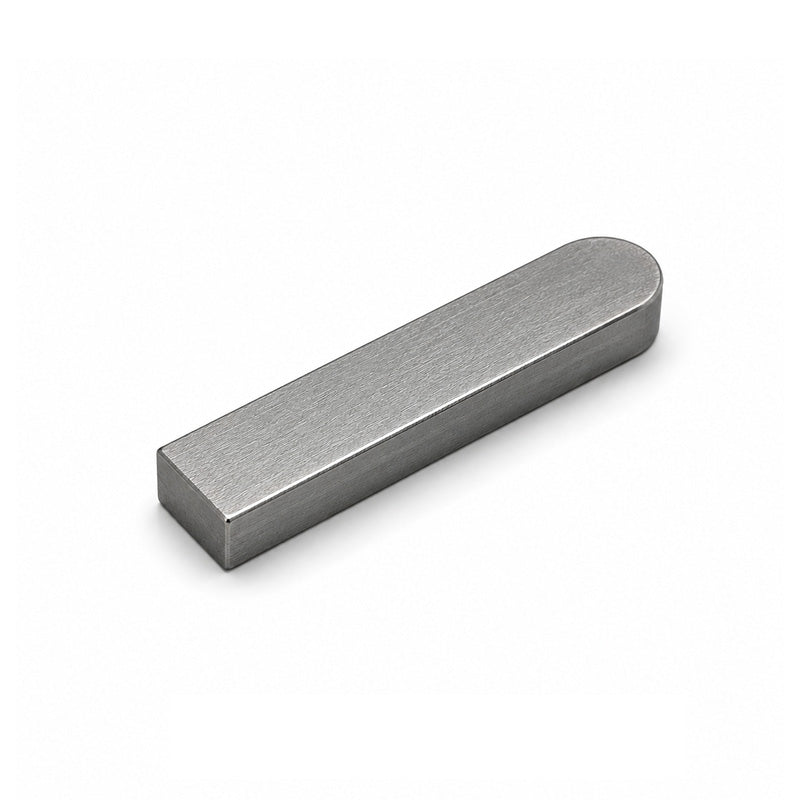 Metric Carbon Steel DIN6885 Feather Key with 1 Rounded End 10x8x40mm - Allow 2-3 Days
