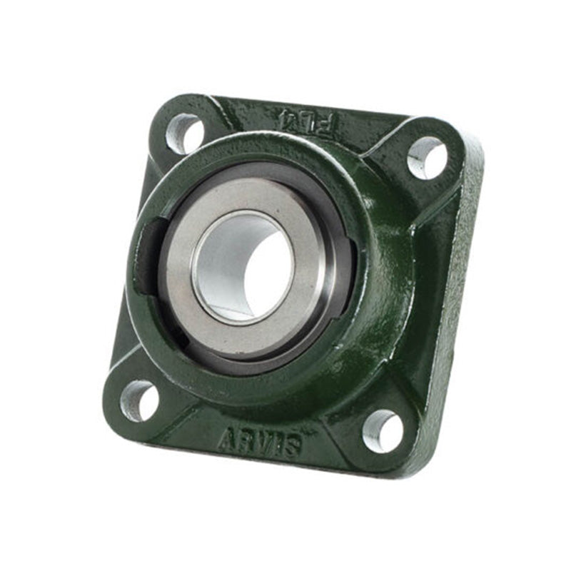 Major Brand FL5-45M-DU Metric Cast Iron Four Bolt Square Flanged Housing with 45mm Bore Steel Insert - Allow 3-4 Weeks