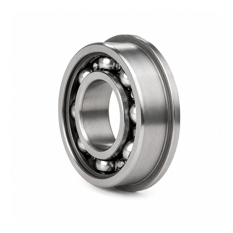 SFR166TTS Budget Stainless Steel Open Flanged Deep Groove Ball Bearing 3/16x3/8x1/8 inch
