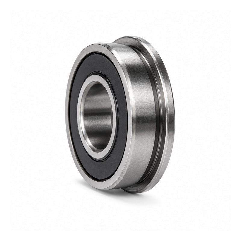 SF6342RS Budget Rubber Sealed Stainless Steel Flanged Deep Groove Ball Bearing 4x16x5mm