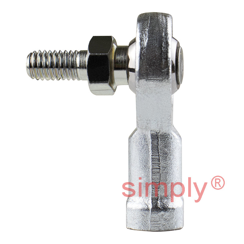 Dunlop FS-M06S Right Hand Metric Steel / PTFE Lined Maintenance Free Studded Female Rod End M6x1 Thread