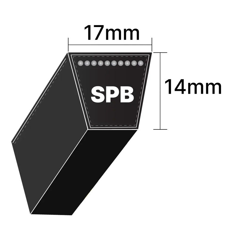 FSPB3150 SPB Section Anti Static Fire Resistant Wrapped V-Belt 17x14mm