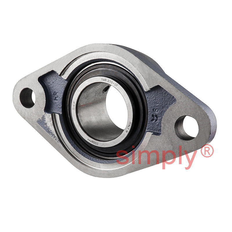 SKF FYTJ50TF Oval Cast Housing with Grub Screws 50mm Insert 