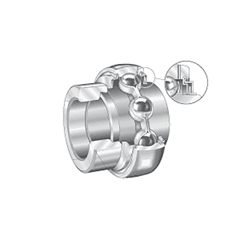 INA GE50XLKLLB Metric Spherical Outer Bearing Insert with L Seals and Eccentric Collar 50x90x62.8mm