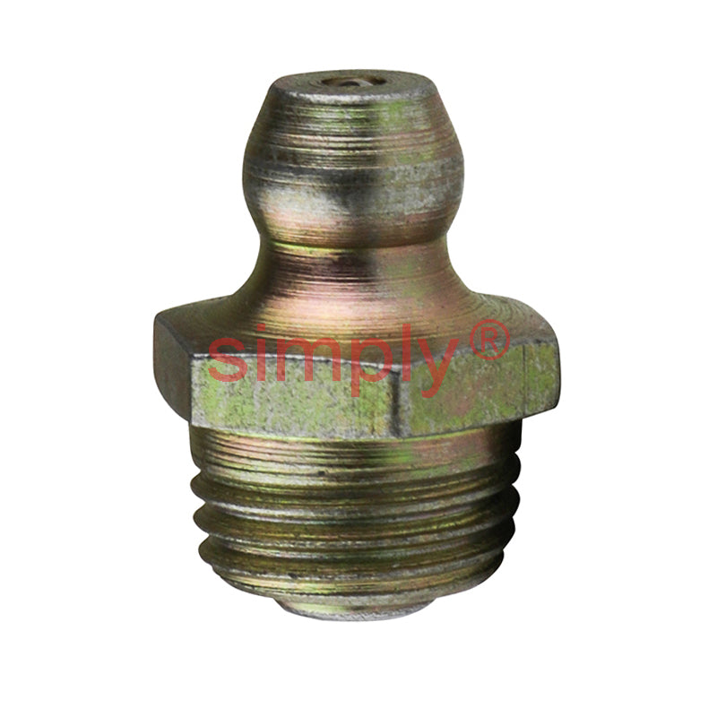 M6x1 Metric Tapered Hardened Mild Steel Zinc Plated Straight Hydraulic Grease Nipples - Pack of 500 
