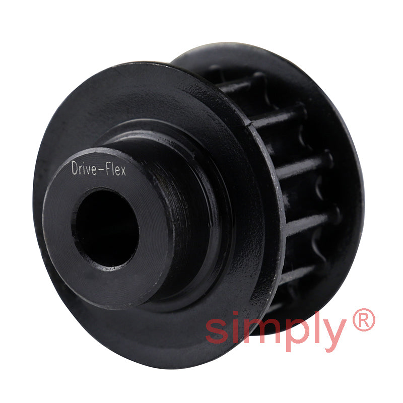 P48-8M-85F - 8mm Pitch 48 Tooth Flanged HTD Type Steel Pilot Bore Timing Pulley for 85mm Wide Belts