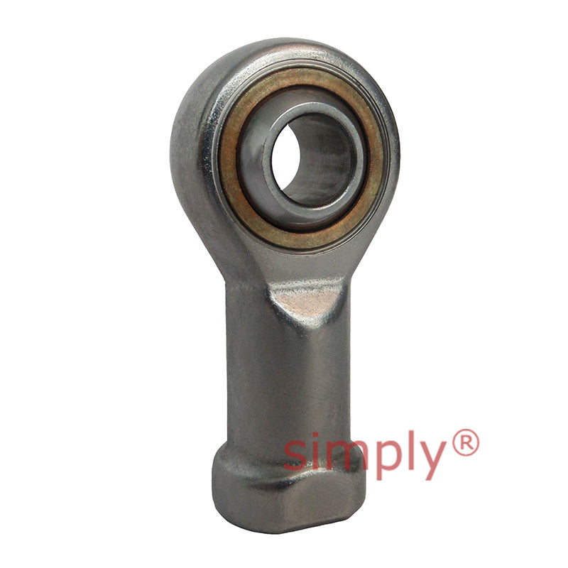 Fluro GILRSW10 Left Hand Zinc Plated Stainless Steel / PTFE Lined Maintenance Free Female Plain Rod End M10 Thread