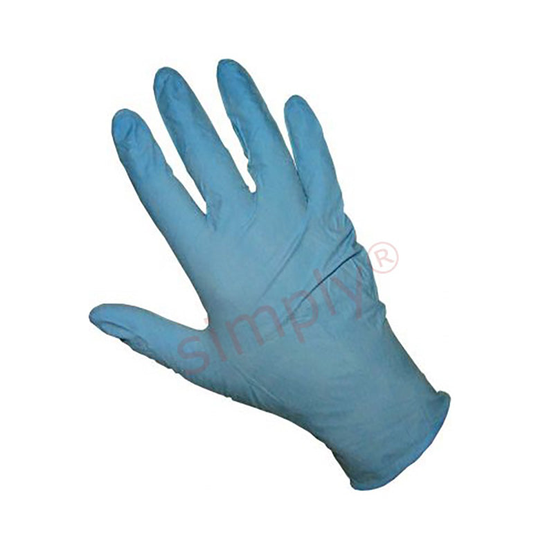 High Quality Powder Free Blue Nitrile Gloves Size M - Pack of 100