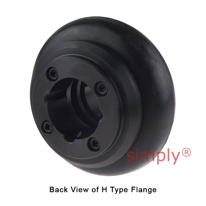 Major Branded F50H/F50B Outer Facing Taper Bore/Pilot Bored Tyre Drive Coupling Assembly with Natural Rubber Tyre