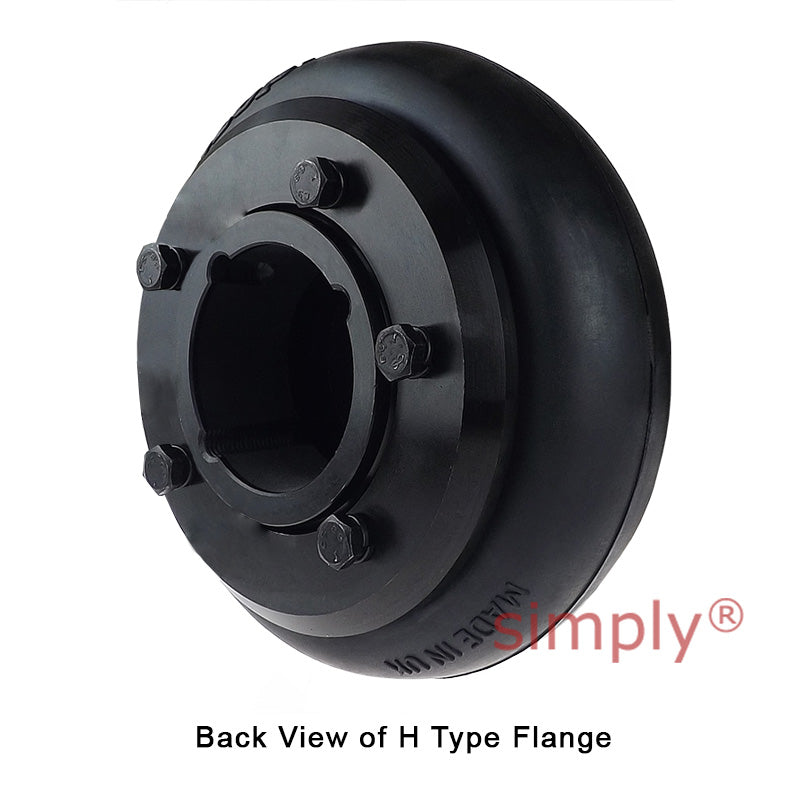 Major Branded F70H/F70H Outer Facing Taper Bores Type Tyre Drive Coupling Assembly with Fire Resistant Antistatic (F.R.A.S) Tyre