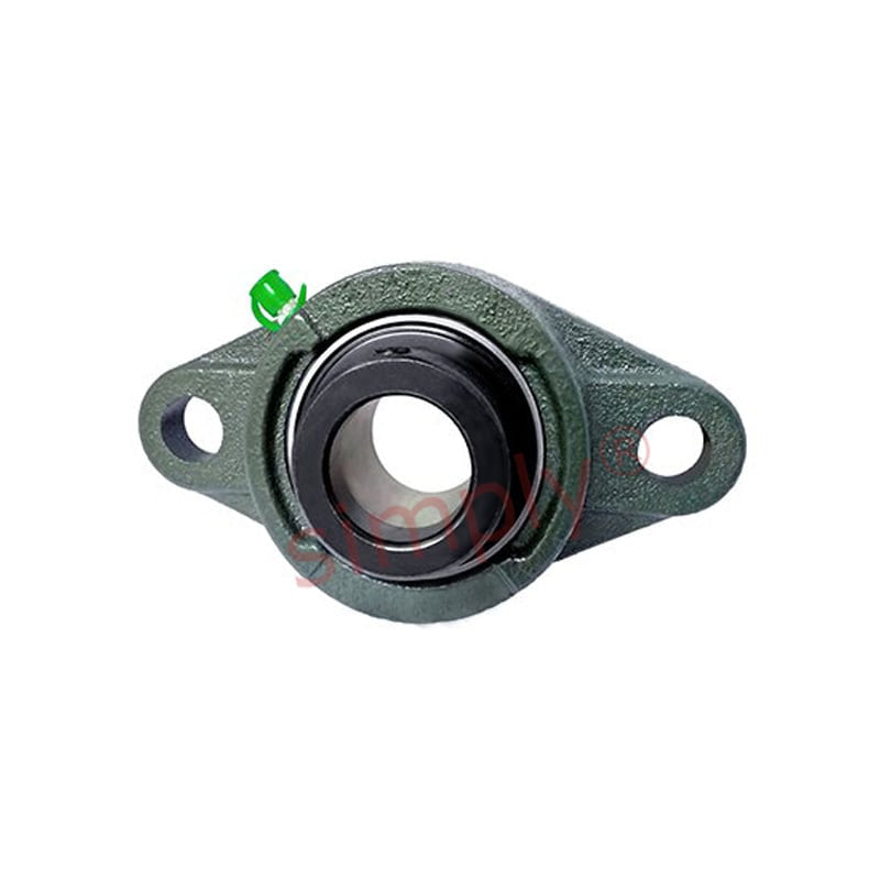 HCFL214 Metric Two Bolt Cast Iron Oval Housing with 70mm Eccentric Collar Insert