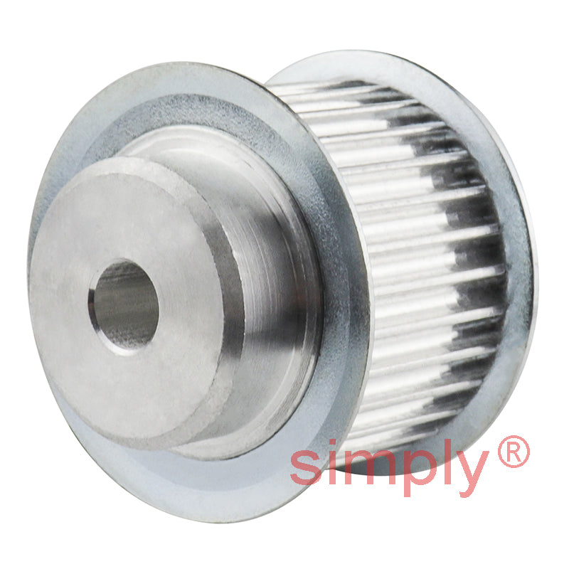P36-3M-15F - 3mm Pitch 36 Tooth Flanged HTD Type Aluminium Pilot Bore Timing Pulley for 15mm Wide Belts