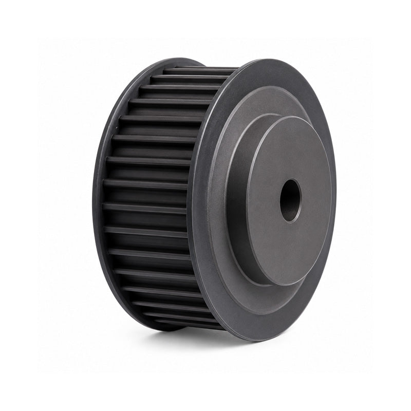 TL23-L-075F - 3/8 inch Pitch 23 Tooth Flanged Tapered Bore Steel Timing Pulley for 3/4 inch Wide Belts