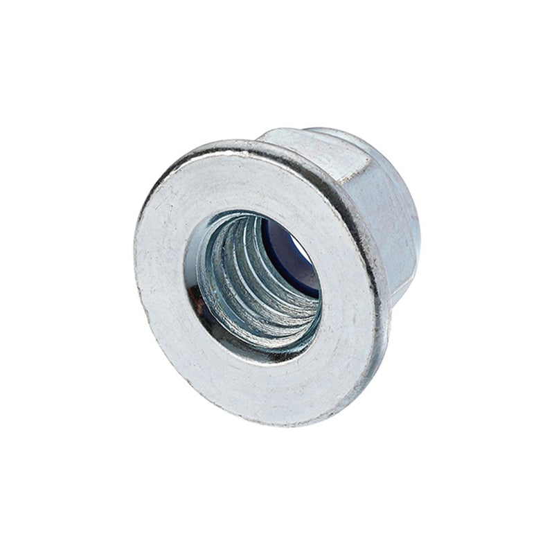 Unifix M12x18 - Class 8 Steel Insert Flange Nut DIN 6926 with 1.75mm Pitch and Bright Zinc Plated Finish