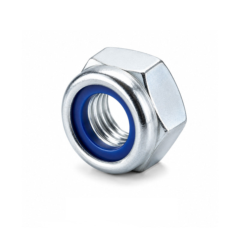 Unifix M16x24 - Class 10 Steel Insert Nut DIN 985 with 1.5mm Pitch and Bright Zinc Plated Finish