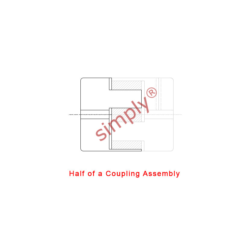 Major Branded L090B Pilot Bored Jaw Coupling Max Bore 24mm