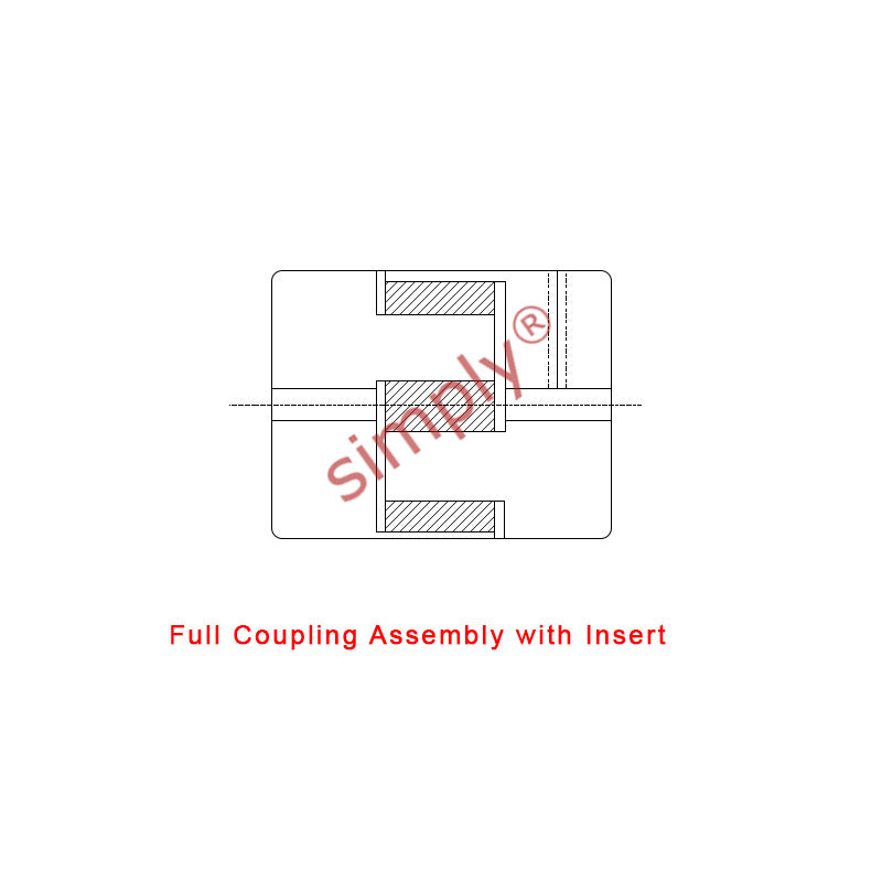 Major Branded L090B/L090B Pilot Bored Jaw Coupling Assembly Max Bore 24mm with Nitrile Rubber Insert