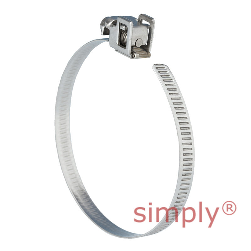 FLS380SS 304 Stainless Steel Jubilee Quick Release Fliplock Strap Adjustment Range 50mm-380mm Band Width 7mm