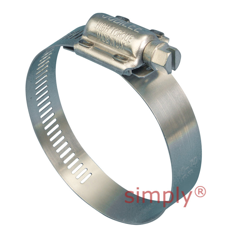 HT120 304 Stainless Steel High Torque Jubilee Clip Adjustment Range 90mm - 120mm Band Width 16mm