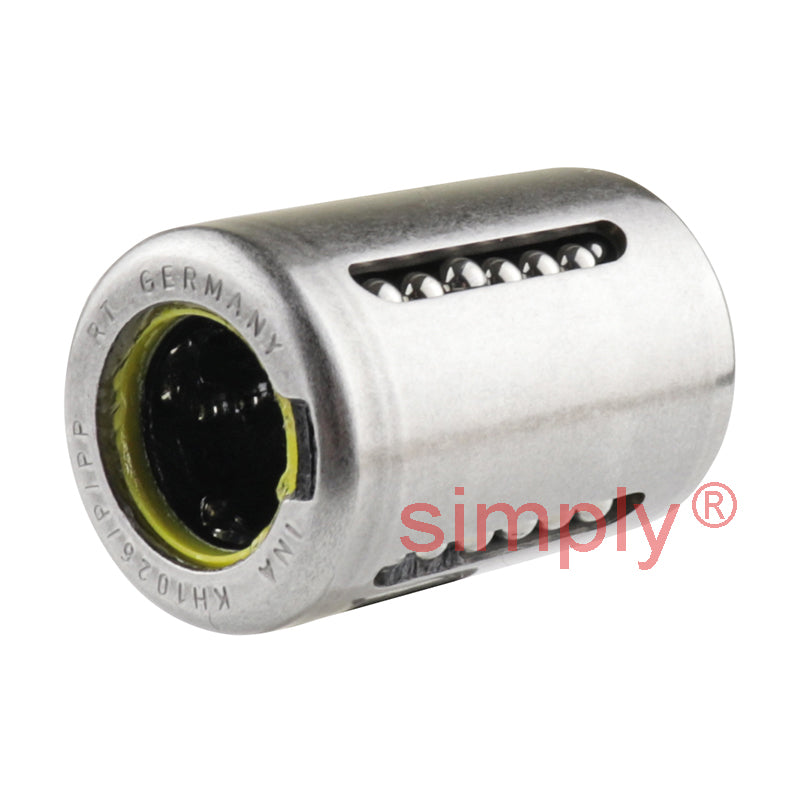 INA KH10PP Relubricatable Closed Linear Ball Bushing Sealed with Contact Seals 10x17x26mm