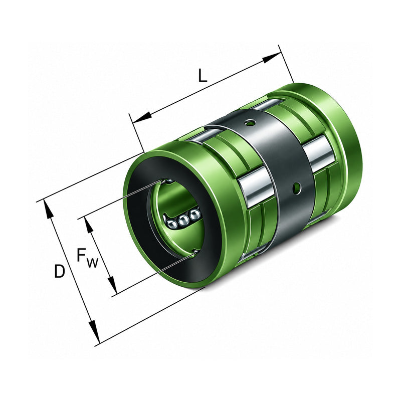 INA KN12BPP Relubricatable Open Linear Ball Bushing with Contact Seals 12x22x32mm