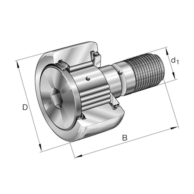 INA KRV72-PP Stud Type Track Roller 24x72x80mm - Allow 1-2 Days - Contact Us For Faster Delivery