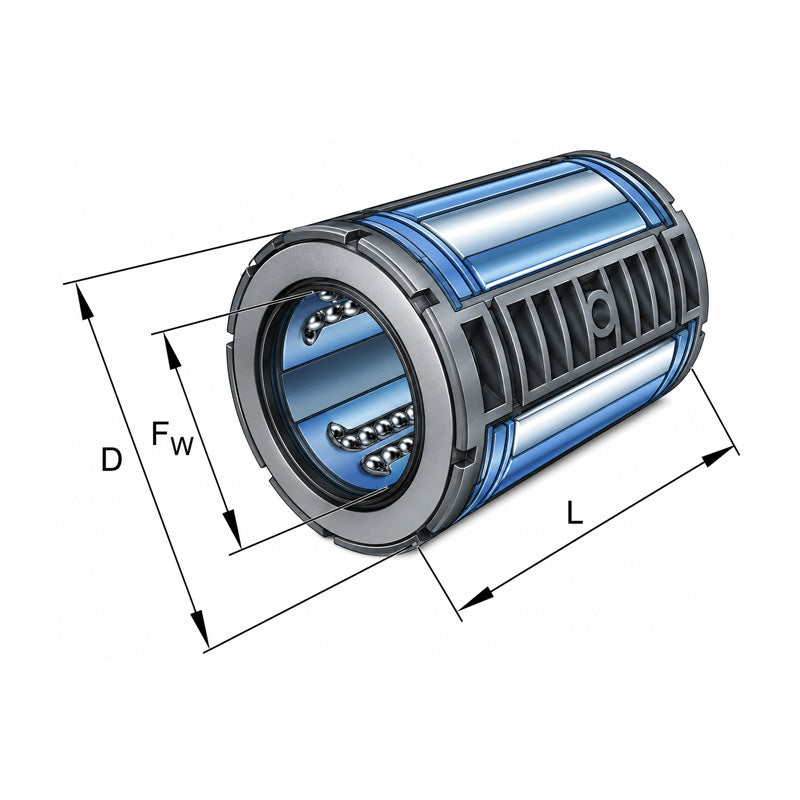INA KS12 Closed Self Aligning Linear Ball Bushing with Gap Seals 12x22x32mm