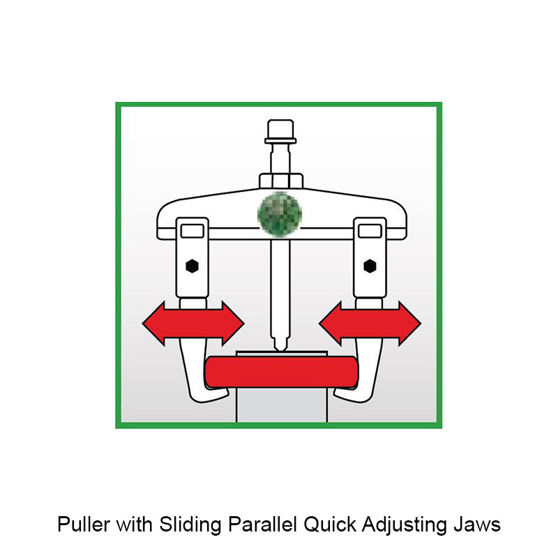KUKKO Series 20-2+ Universal 2-Jaw Puller with Sliding Parallel Quick Adjusting Jaws 160mm